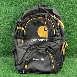 Carhartt Since 1889 Black Backpack Yellow & White Embroidery